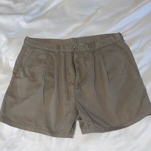 Men's Tan Flat Front Shorts